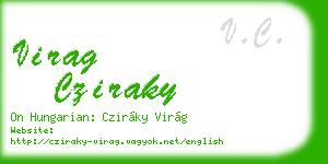virag cziraky business card
