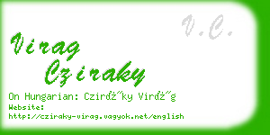 virag cziraky business card